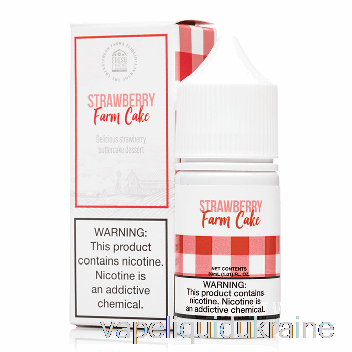 Vape Liquid Ukraine Strawberry Farm Cake - Fresh Farms Salts - 30mL 50mg